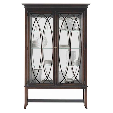 Curio China Cabinet With Three Adjustable Glass Shelves